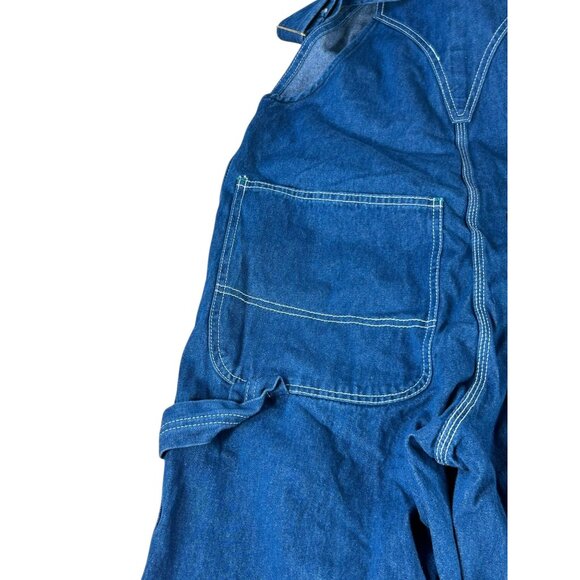 LIBERTY Overalls Blue Jean Denim Bib Sz 32x30 Farmer Carpenter Workwear Cotton - Picture 12 of 13